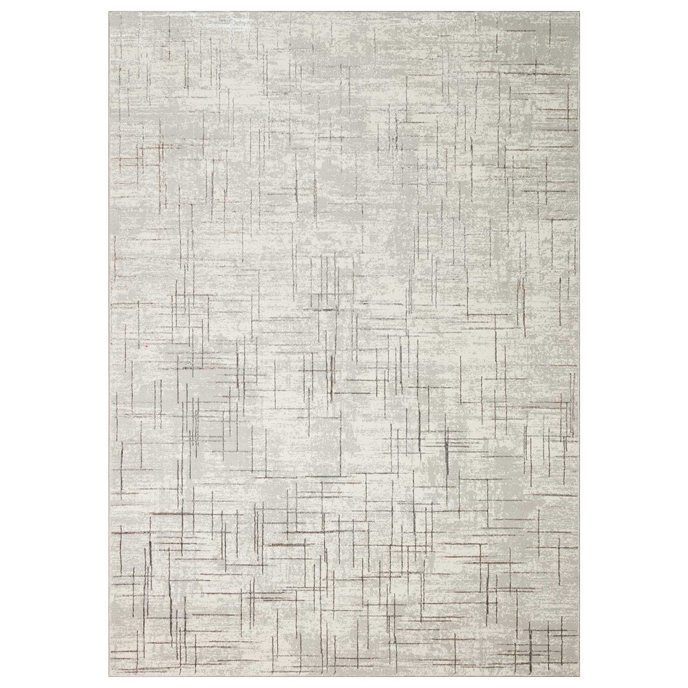 Dalia DAL12 Abstract Rugs in Ivory Grey